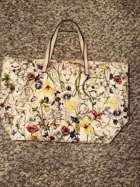 Gucci Open Tote Flora Canvas Large Bag